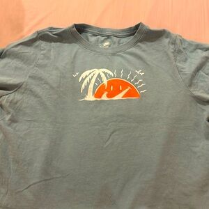Nike blue cropped T-shirt